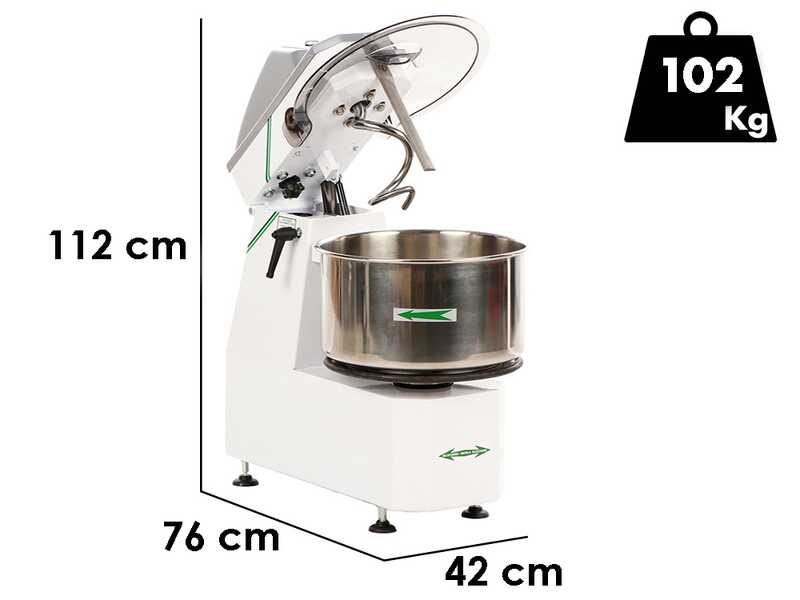Fimar 25SR - Amasadora de espiral con cabezal abatible