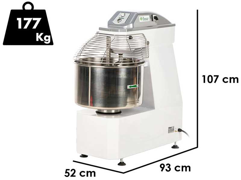 Fimar 50SB - Amasadora de espiral - Trif&aacute;sica - 50 Kg - 2 Velocidades