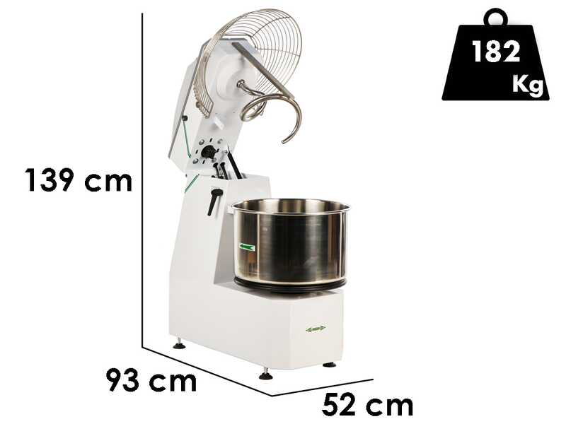 Fimar 50SR - Amasadora de espiral con cabezal abatible - Trif&aacute;sica - 2 velocidades
