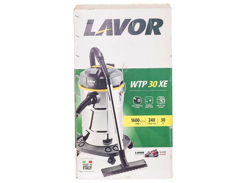 Lavor WTP 30 XE - Aspirador de polvo y l&iacute;quidos - Bid&oacute;n Inox 30 L - 1600 W