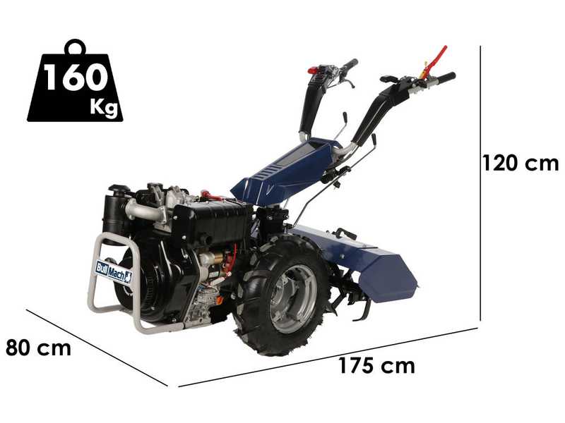 BullMach Chimera 400D - Motocultor di&eacute;sel - 418cc - 9,6 HP