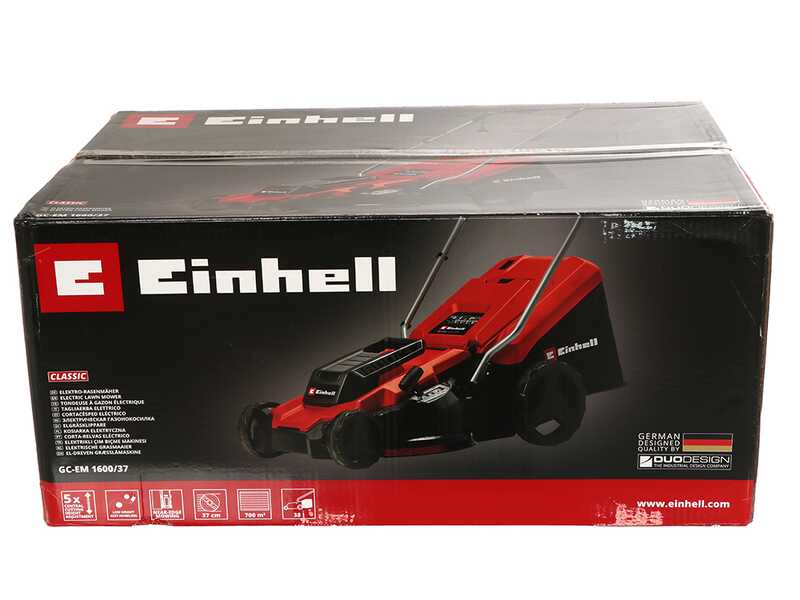 Einhell GC-EM 1600/37 - Cortacésped eléctrico - 1600 W - Corte de 37 cm
