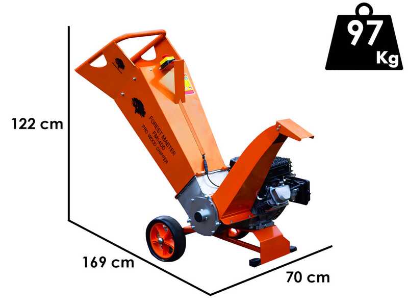 Forest Master FM14DDES - Biotrituradora de gasolina - Motor de gasolina LCT de 14 HP