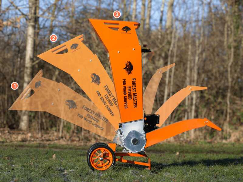 Forest Master FM14DDES - Biotrituradora de gasolina - Motor de gasolina LCT de 14 HP