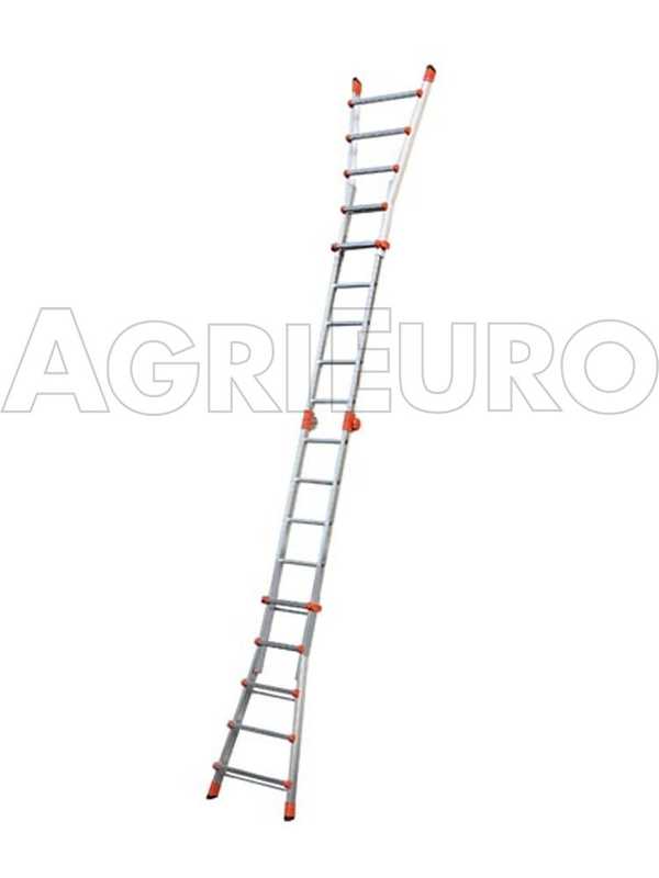 Gierre Peppina AL010DS - 2x6 pelda&ntilde;os, 2,71 m - Escalera telesc&oacute;pica de aluminio