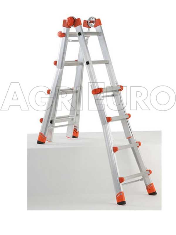 Gierre Peppina AL040DS - 2x10 pelda&ntilde;os, 5,70 m - Escalera telesc&oacute;pica de aluminio