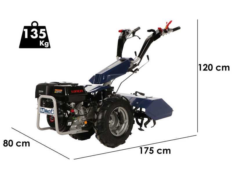 BullMach Chimera 400 - Motocultor de gasolina - 420cc - 15 HP