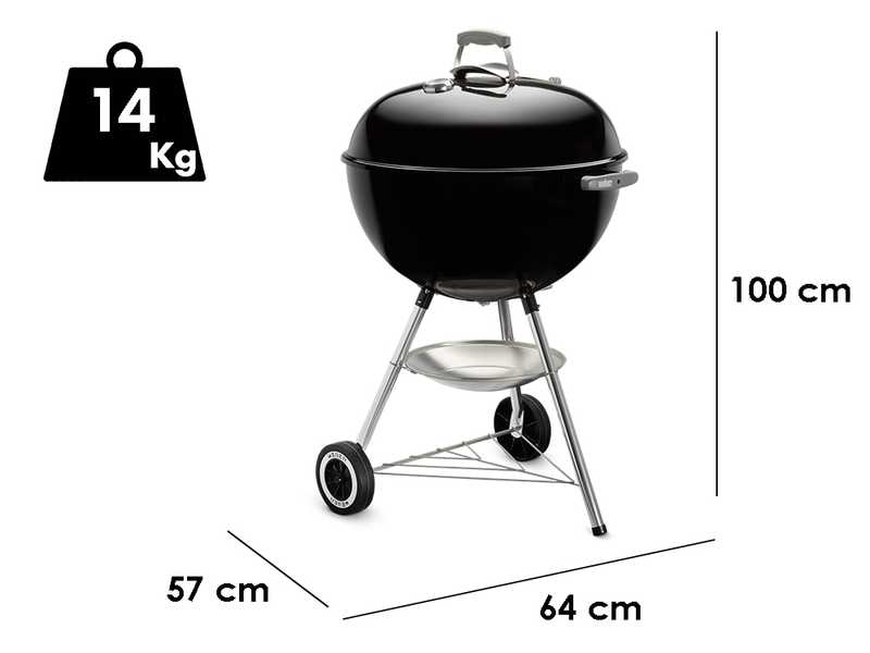 Weber Classic Kettle 57cm - Barbacoa de carb&oacute;n