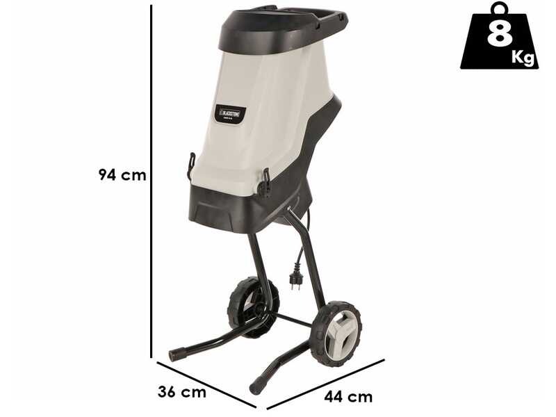 BlackStone SHRED 45 BL - Biotrituradora el&eacute;ctrica - Cuchillas reversibles y recogedor