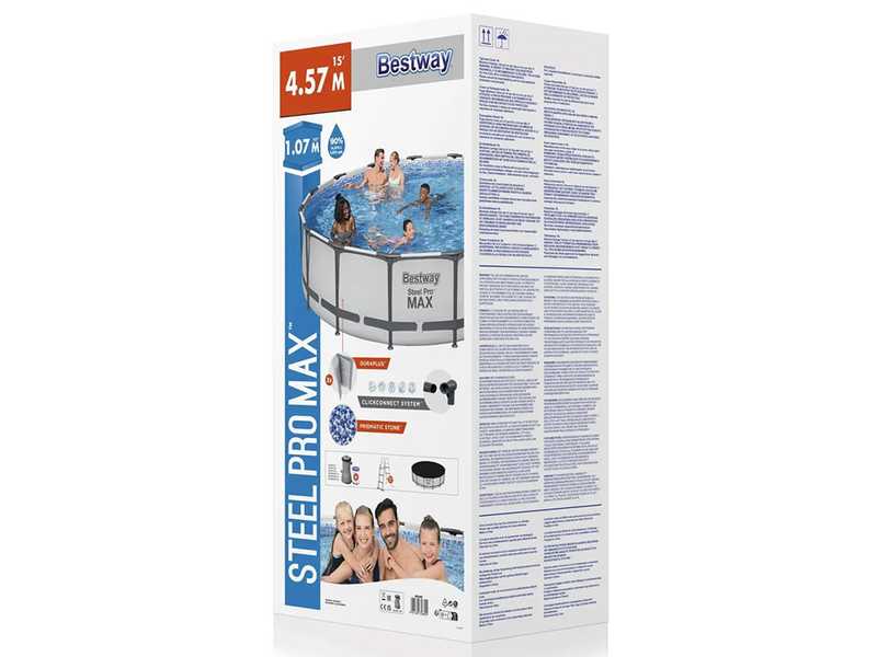 Bestway Steel Pro Max 56488 - &Oslash;457x107 cm - Piscina redonda