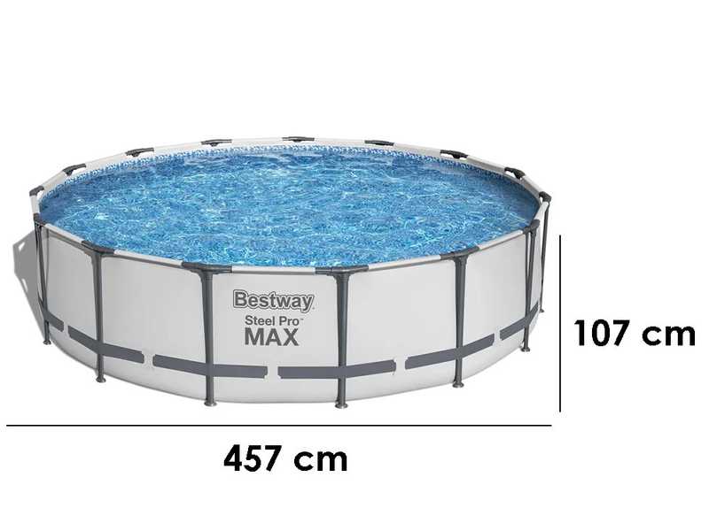 Bestway Steel Pro Max 56488 - &Oslash;457x107 cm - Piscina redonda