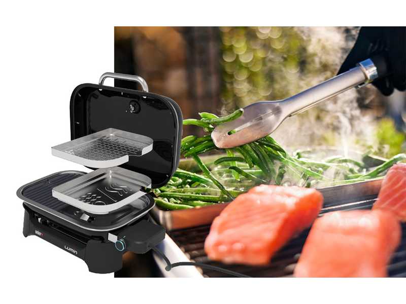 Weber Lumin Compact con soporte - Barbacoa el&eacute;ctrica port&aacute;til
