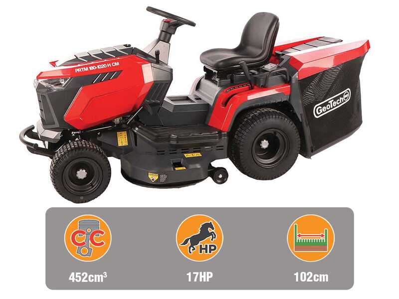 GeoTech-Pro PRTM 180-1020 H-CM - Tractor cortac&eacute;sped - Cambio hidrost&aacute;tico - Recogedor