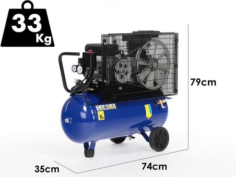 Michelin MB 50/268 MC - Compresor de aire el&eacute;ctrico de correa - Motor 2 HP - 50 L