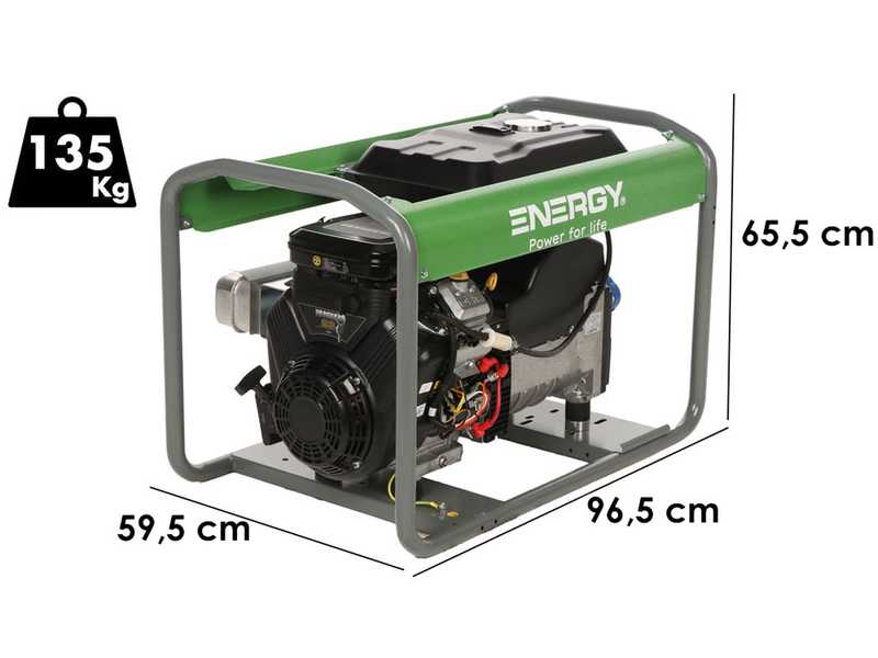 Energy EY-16TBE AVR - Generador de corriente de gasolina con AVR 11,2 kW - Continua 10 Trif&aacute;sico