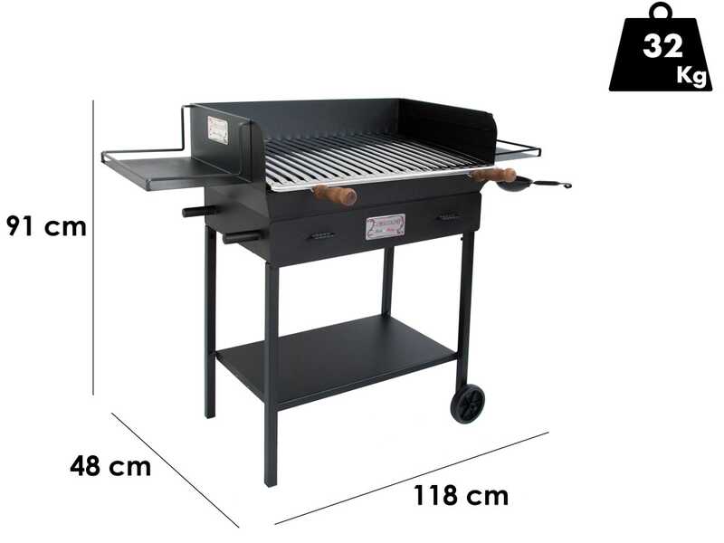 Cruccolini Festa Plus - Barbacoa de hierro artesanal de le&ntilde;a y carb&oacute;n