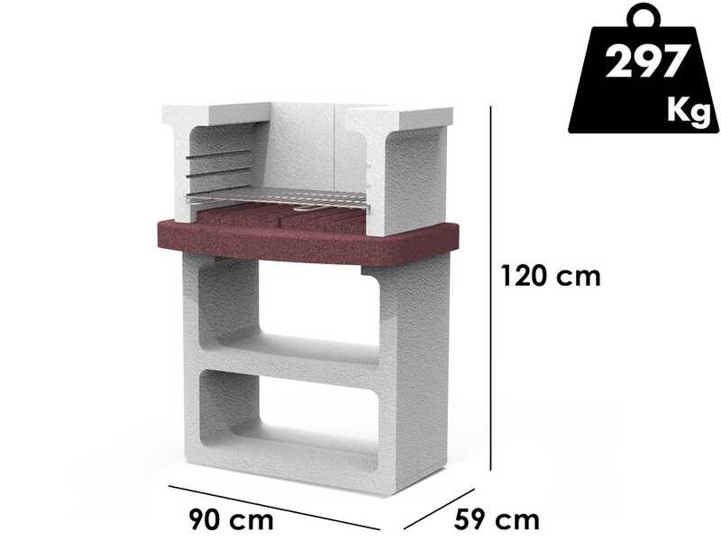 Linea VZ Ischia New - Barbacoa de obra de carb&oacute;n