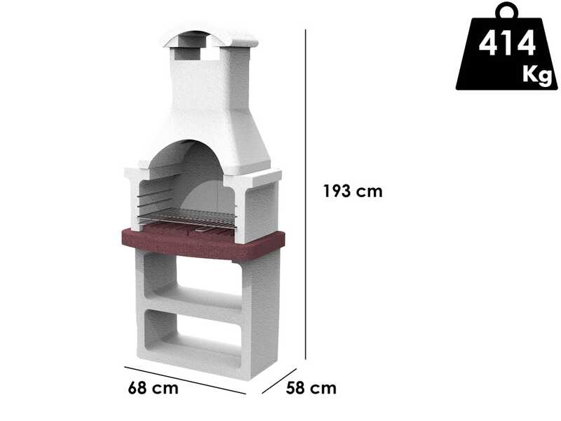 Linea VZ Rimini New - Barbacoa de obra de carb&oacute;n