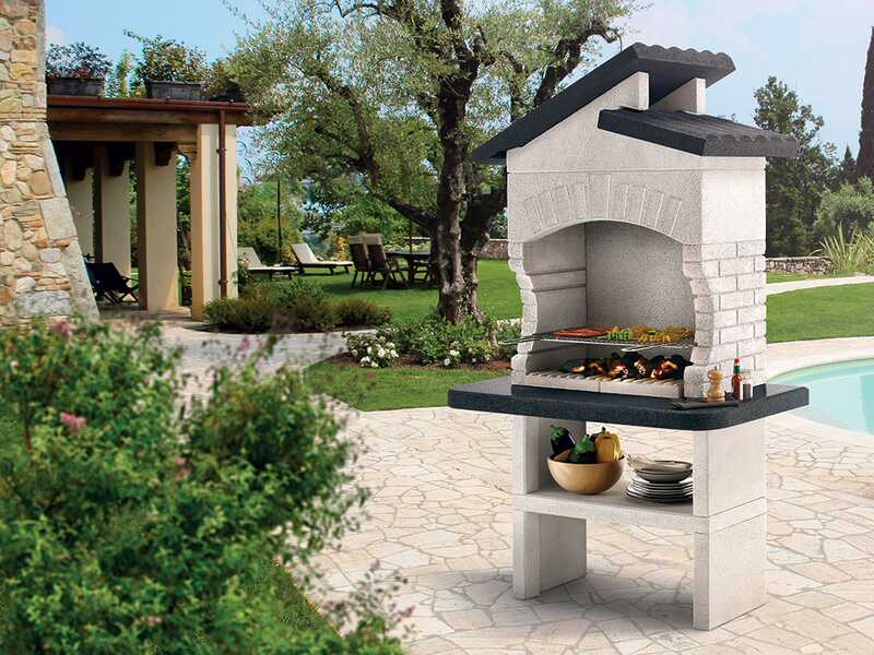 Palazzetti Procida 2 - Barbacoa de obra para le&ntilde;a y carb&oacute;n