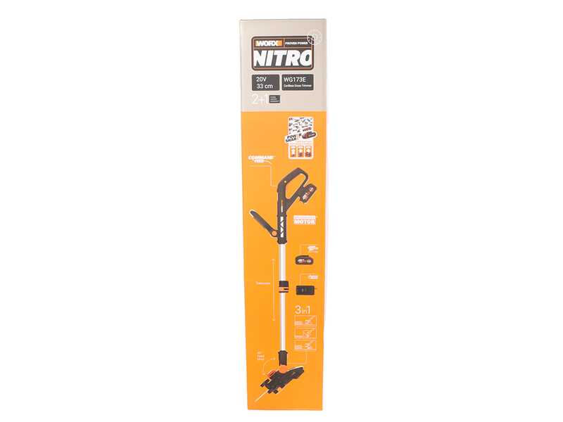 Worx WG173E - Cortabordes de bater&iacute;a 3 en 1 - 20V 4Ah