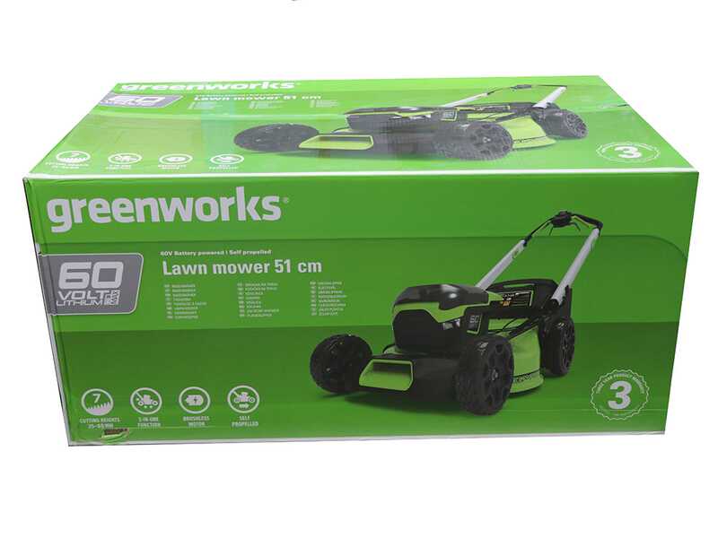 Greenworks GD60LM51SPK4 - Cortac&eacute;sped autopropulsado de bater&iacute;a - 60V/4Ah - Corte 51 cm