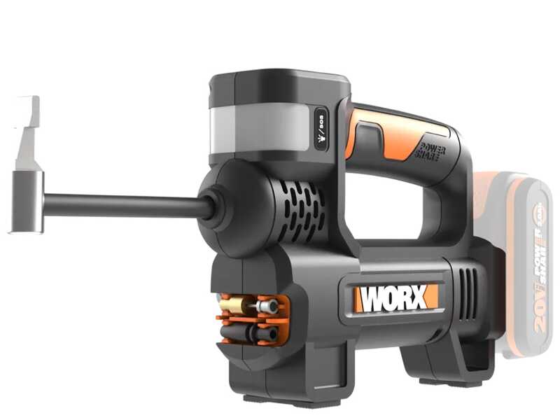 Worx WX092.9 - Compresor el&eacute;ctrico de bater&iacute;a - BATER&Iacute;A Y CARGADOR NO EST&Aacute;N INCLUIDOS