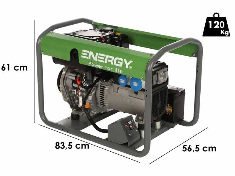 Energy EY-7MDE AVR - Generador de corriente di&eacute;sel con AVR 5 kW - Continua 4,5 Monof&aacute;sica