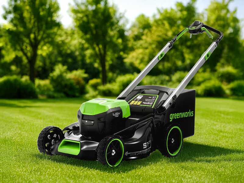 Greenworks GD48LM51SPIIK5 - Cortac&eacute;sped autopropulsado de bater&iacute;a - 48V/5Ah - Corte 51 cm