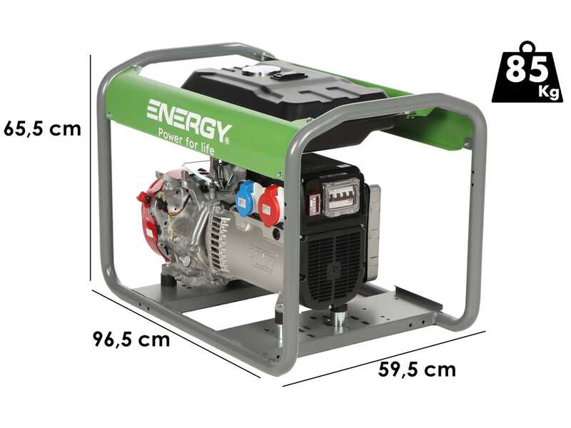 Energy EY-7TB - Generador de corriente de gasolina 6 kW - Continua 5,4 Trif&aacute;sica