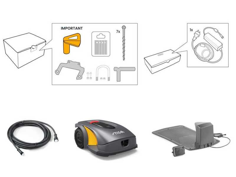 Stiga A 3000 - Robot cortac&eacute;sped - Con bater&iacute;a E-Power de 5 Ah