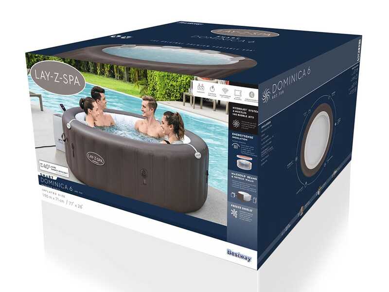 Bestway Lay-Z-Spa Dominica HydroJet 6001S - &Oslash;196x71 cm - Piscina hidromasaje spa