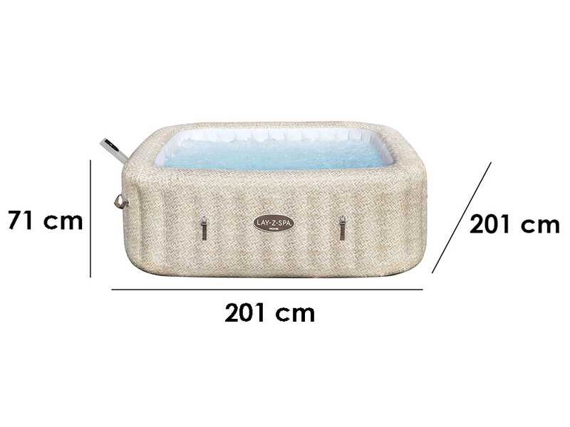 Bestway Lay-Z-Spa Roma AirJet 6001M - 201x201x71 cm - Piscina hidromasaje spa para 5-6 personas