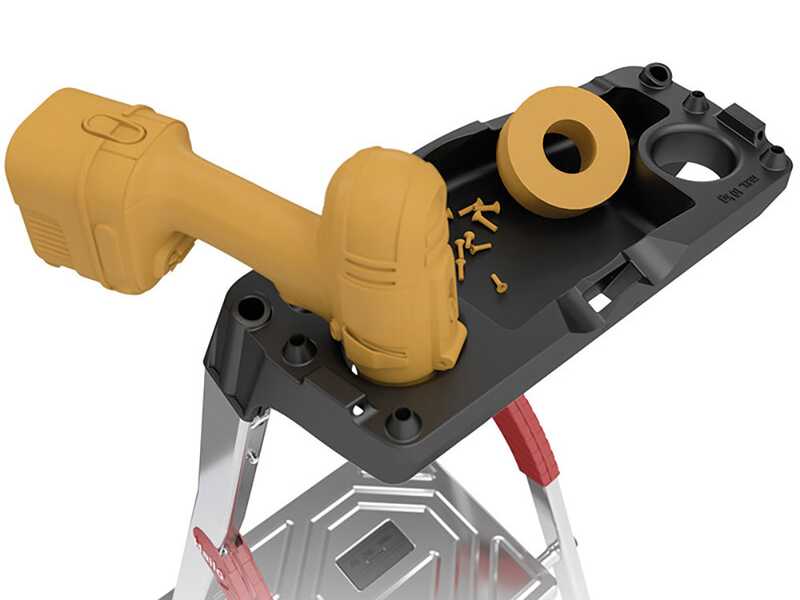 Hailo L60, 4 pelda&ntilde;os, 1.46 m - Escalera de aluminio con caballete - Ultraligera