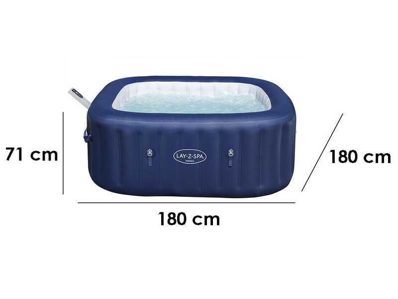 Bestway Lay-Z-Spa Hawaii AirJet 6001H - 180x180x71 cm - Piscina hidromasaje spa