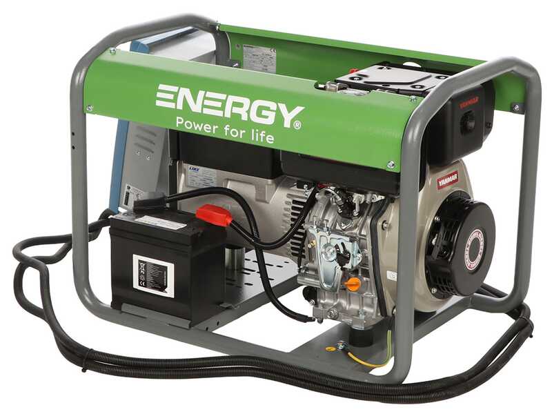 Energy EY-7MDE-A AVR - Generador de corriente di&eacute;sel con AVR 5 kW - Continua 4,5 Monof&aacute;sica + ATS