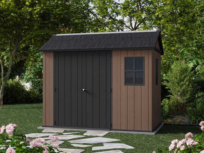 Keter Newton plus 759/975 - Caseta de jard&iacute;n - Con puerta de doble hoja y ventanas