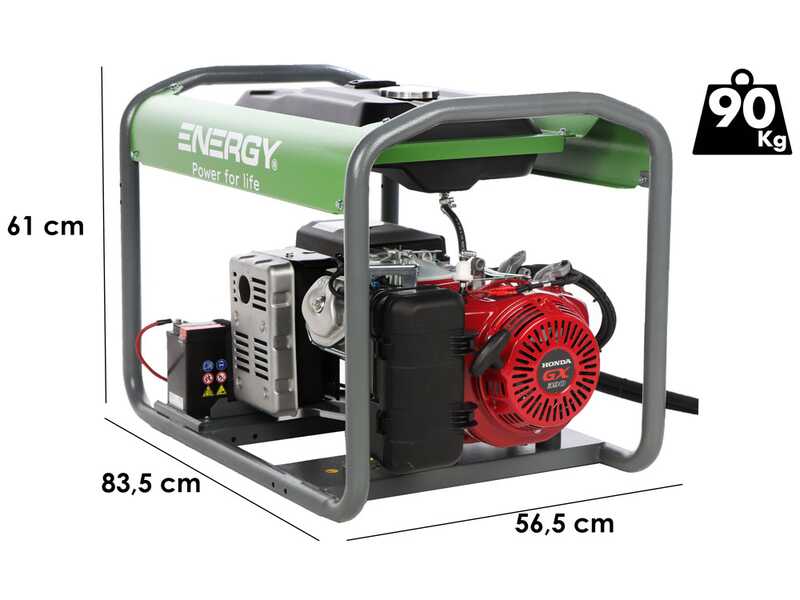Energy EY-7MBE-A - Generador de corriente de gasolina - 6 Kw - Continua 5,4 kW Monof&aacute;sica + ATS