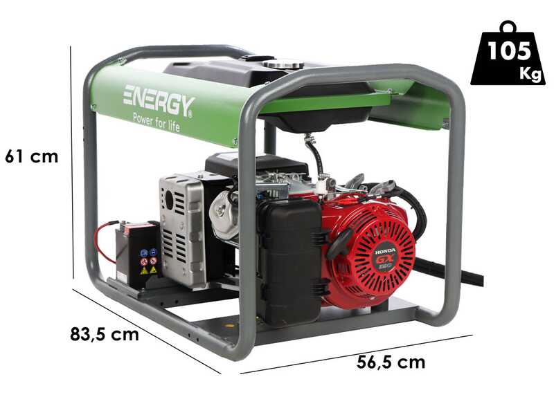 Energy EY-7TBE-A - Generador de corriente trif&aacute;sico - motor Honda