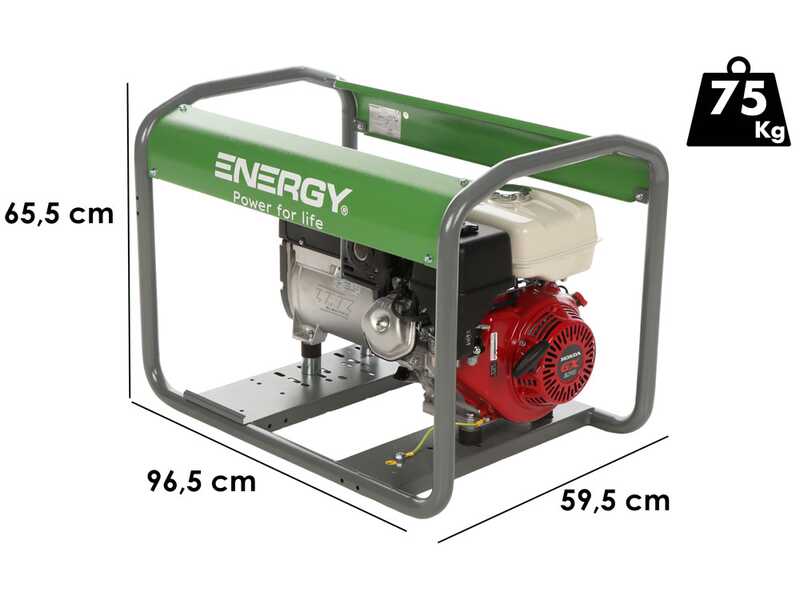 Energy EY-5.5TB - Generador el&eacute;ctrico trif&aacute;sico - Motor Honda GX 270 - 4,1 kW