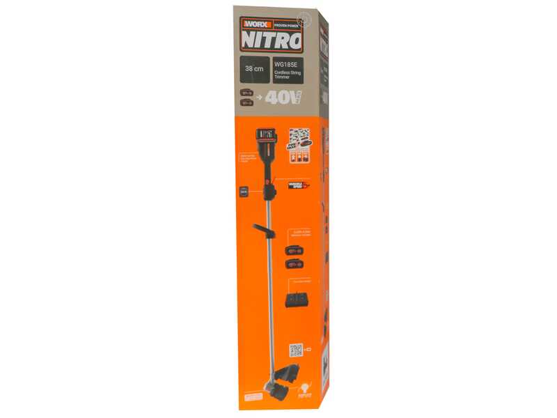 Worx Nitro WG185E - Desbrozadora de bater&iacute;a - 40V - 2x20V/4Ah
