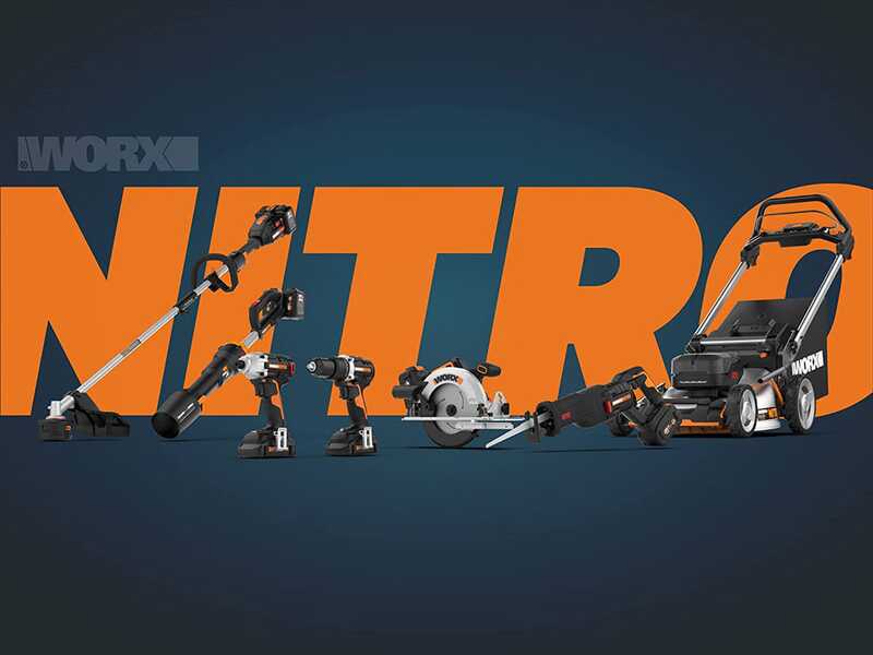 Worx Nitro WG185E - Desbrozadora de bater&iacute;a - 40V - 2x20V/4Ah