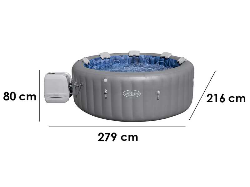 Bestway Lay-Z-Spa Santorini HydroJet 6001T - &Oslash;216x80 cm - Piscina hidromasaje spa