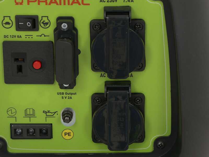 Pramac PMi2500 - Generador de corriente silencioso port&aacute;til con inversor 2.3 kW - Continua 2 kW Monof&aacute;sica