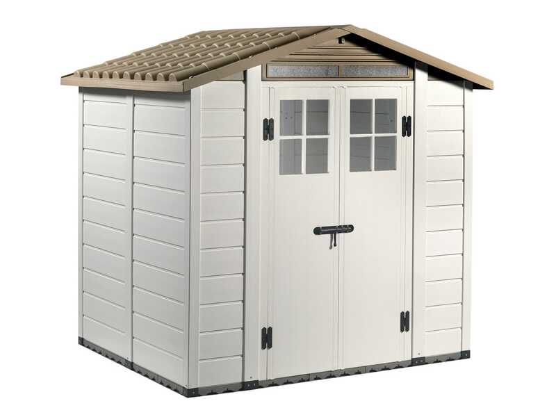 Garofalo Tuscany Evo 200 - Caseta de jard&iacute;n - Con ventanas y puerta de doble hoja