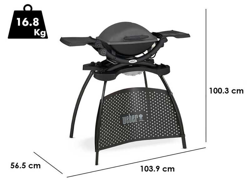 Weber Q1400 - Barbacoa el&eacute;ctrica con soporte