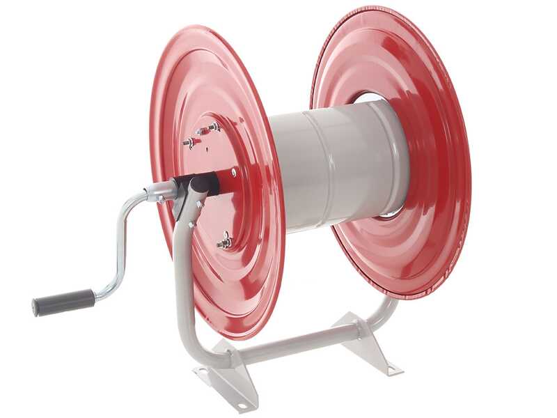 Enrollador de manguera para pulverizaci&oacute;n con base completo sin manguera