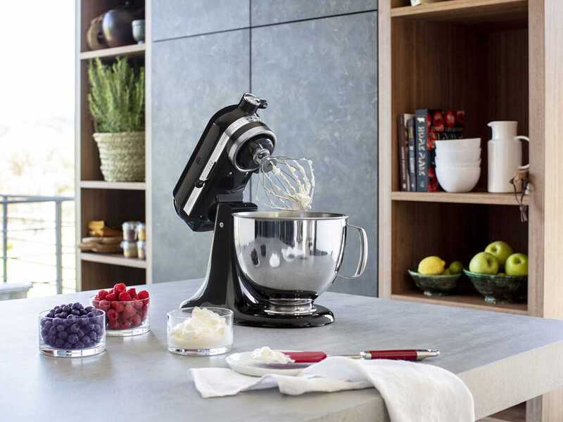 KitchenAid Artisan 5KSM125-EOB Negro &Oacute;nix - Amasadora con cabeza inclinable