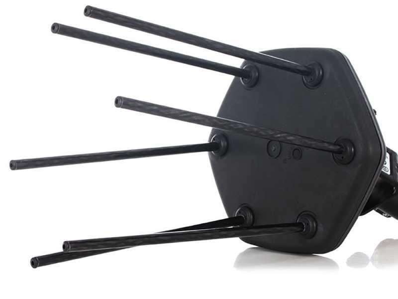 Volpi Giulivo Plus 705L - Vareador de aceitunas el&eacute;ctrico de bater&iacute;a de 210-297cm - p&eacute;rtiga telesc&oacute;pica