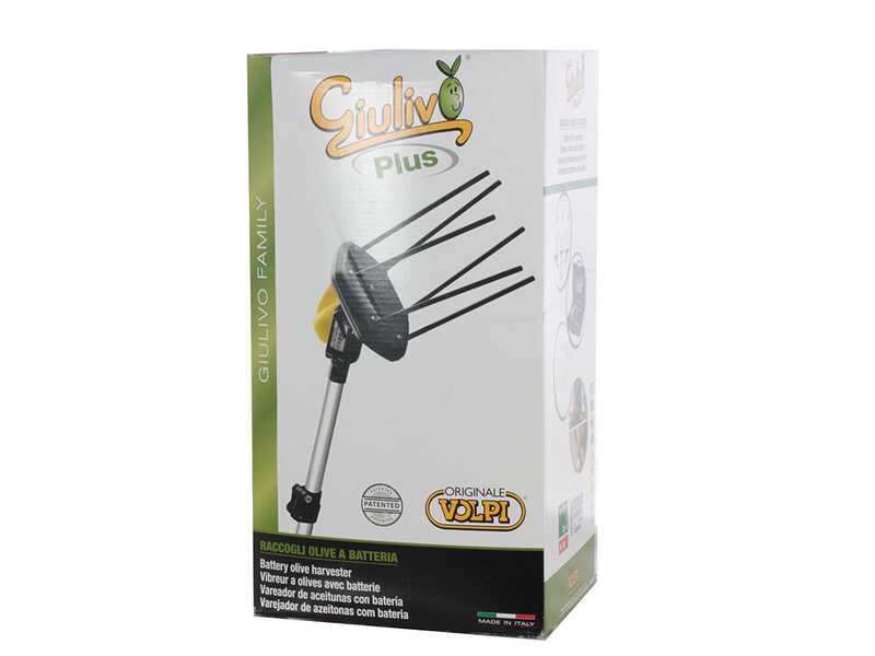 Volpi Giulivo Plus 705L - Vareador de aceitunas el&eacute;ctrico de bater&iacute;a de 210-310 cm - p&eacute;rtiga telesc&oacute;pica
