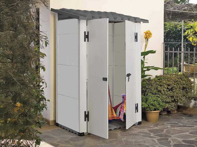 Garofalo Urban 100 - Caseta de jard&iacute;n - Con puerta de doble hoja - 122.5x82.5x201 cm
